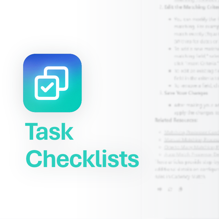 Task Checklists – Trintech AI Use Case